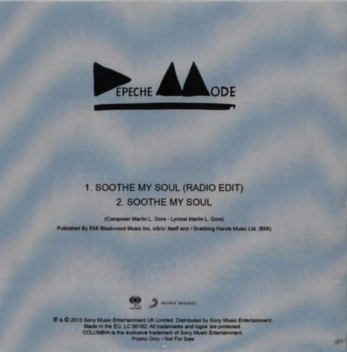 Depeche Mode Soothe My Soul CD-R acetate UK DEPCRSO592278