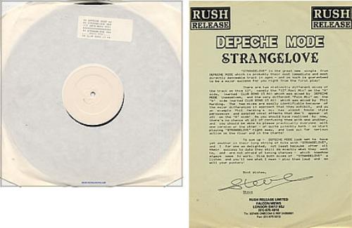 Depeche Mode Strangelove - White Label 12" vinyl single (12 inch record / Maxi-single) UK DEP12ST119879