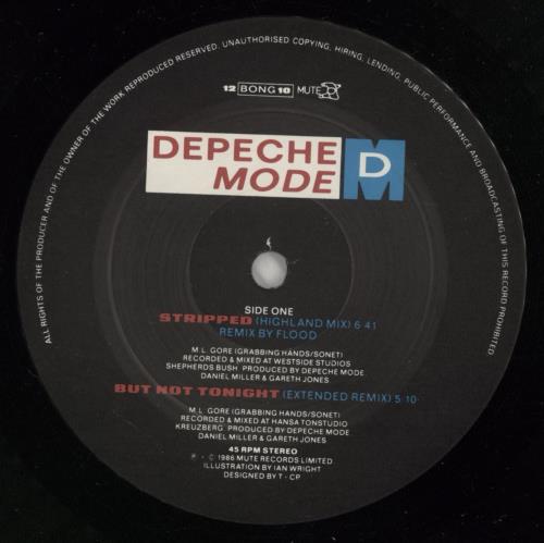 Depeche Mode Stripped (Highland Mix) - 1st - EX 12" vinyl single (12 inch record / Maxi-single) UK DEP12ST612902