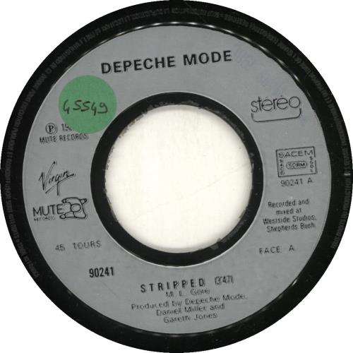 Depeche Mode Stripped 7" vinyl single (7 inch record / 45) French DEP07ST430697