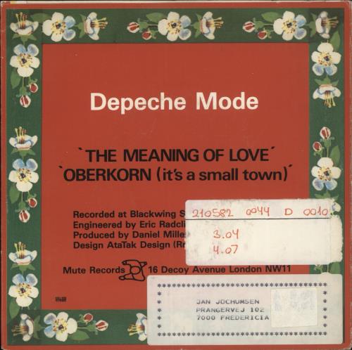 Depeche Mode The Meaning Of Love 7" vinyl single (7 inch record / 45) Swedish DEP07TH874656