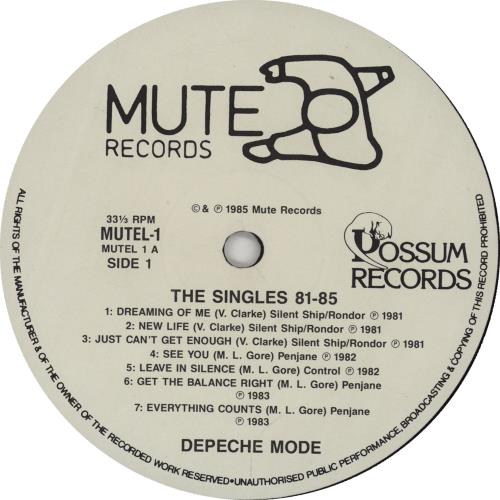 Depeche Mode The Singles 81-85 vinyl LP album (LP record) Australian DEPLPTH658676