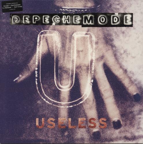 Depeche Mode Useless - Hype-Sticker 12" vinyl single (12 inch record / Maxi-single) UK DEP12US876334