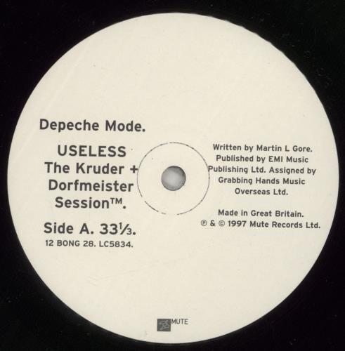 Depeche Mode Useless - Hype-Sticker 12" vinyl single (12 inch record / Maxi-single) UK DEP12US876334