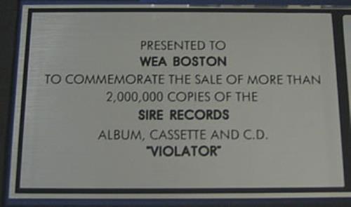 Depeche Mode Violator award disc US DEPAWVI162042