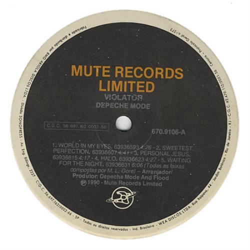 Depeche Mode Violator vinyl LP album (LP record) Brazilian DEPLPVI235996