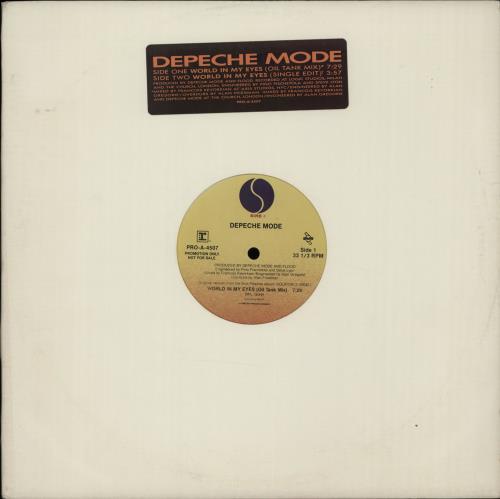Depeche Mode World In My Eyes 12" vinyl single (12 inch record / Maxi-single) US DEP12WO06391