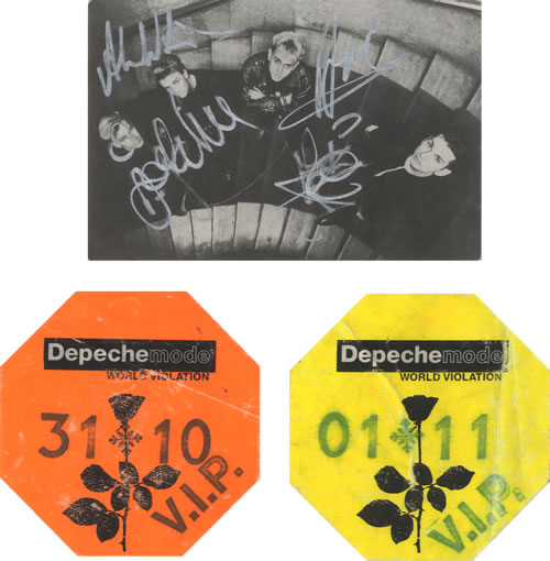 Depeche Mode World Violation Tour - Autographed memorabilia UK DEPMMWO486132