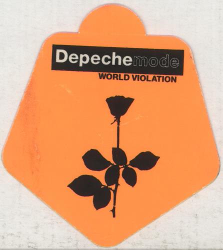 Depeche Mode World Violation Tour Pass - Orange Pentagon memorabilia UK DEPMMWO874703