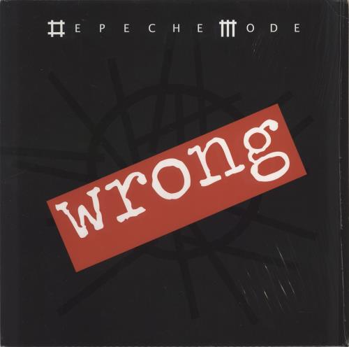 Depeche Mode Wrong - Promo stickered 12" vinyl single (12 inch record / Maxi-single) UK DEP12WR637083