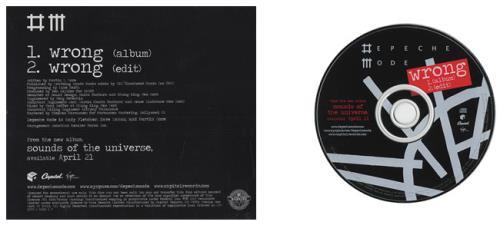Depeche Mode Wrong CD single (CD5 / 5") US DEPC5WR466819