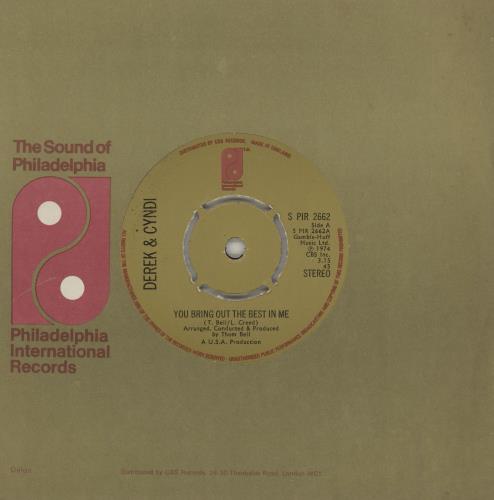 Derek & Cyndi You Bring Out The Best In Me 7" vinyl single (7 inch record / 45) UK 2FW07YO756622