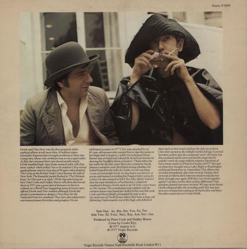 Derek And Clive Come Again - Serious Warning sticker vinyl LP album (LP record) UK D/CLPCO755994