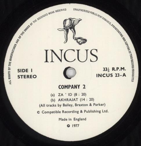 Derek Bailey Company 2 - EX vinyl LP album (LP record) UK EZ1LPCO851045