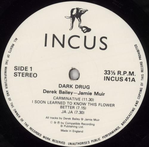 Derek Bailey Dart Drug vinyl LP album (LP record) UK EZ1LPDA853207