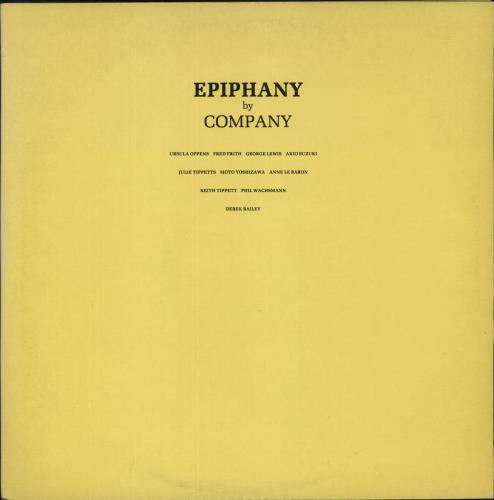 Derek Bailey Epiphany vinyl LP album (LP record) UK EZ1LPEP885794