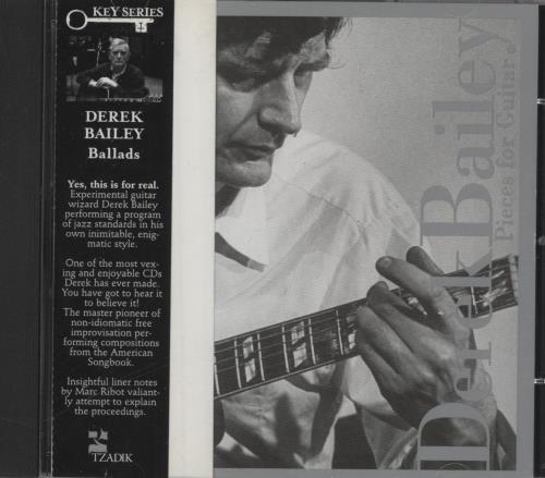 Derek Bailey Pieces For Guitar CD album (CDLP) US EZ1CDPI834597