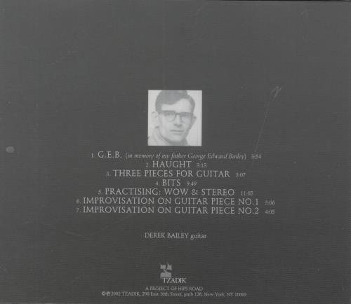 Derek Bailey Pieces For Guitar CD album (CDLP) US EZ1CDPI834597