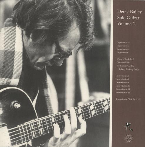 Derek Bailey Solo Guitar Volume 1 2-LP vinyl record set (Double LP Album) UK EZ12LSO855878