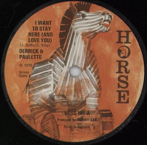 Derrick & Paulette I Want To Stay Here (And Love You) 7" vinyl single (7 inch record / 45) UK 2F307IW755784