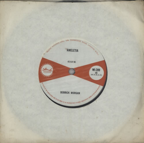 Derrick Morgan Ameletia 7" vinyl single (7 inch record / 45) UK E3R07AM617227