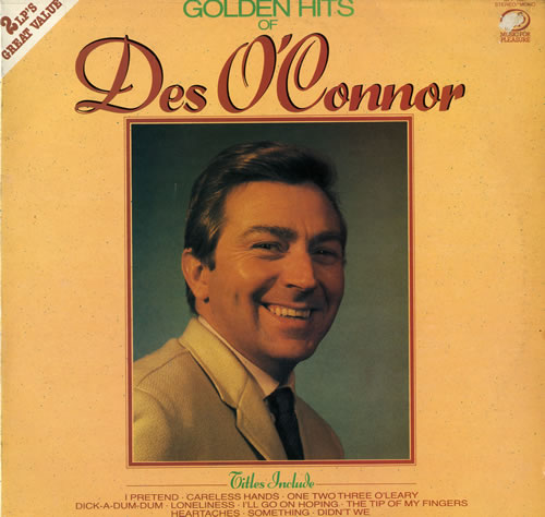 Des O'Connor Golden Hits Of Des O'Connor 2-LP vinyl record set (Double LP Album) UK DSO2LGO553512
