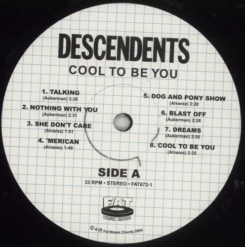 Descendents Cool To Be You vinyl LP album (LP record) US DECLPCO738247