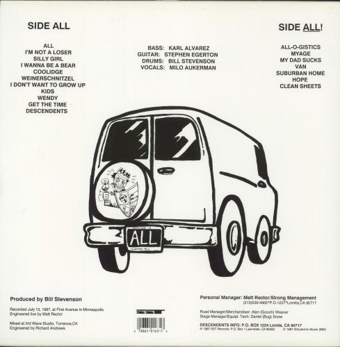 Descendents Liveage! vinyl LP album (LP record) US DECLPLI870635