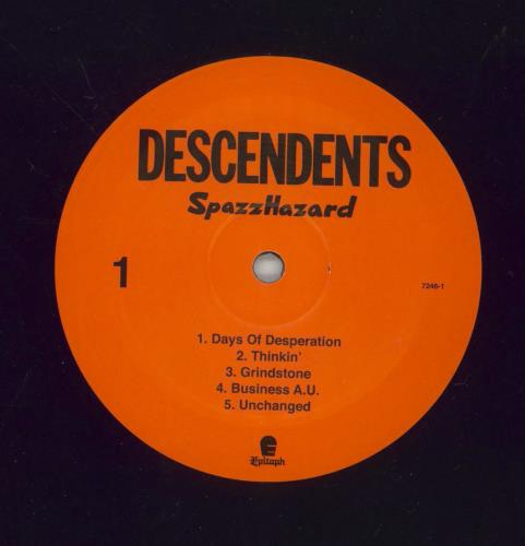 Descendents SpazzHazard - Etched Disc 12" vinyl single (12 inch record / Maxi-single) Dutch DEC12SP870624