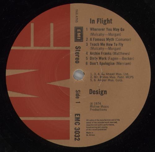 Design In Flight vinyl LP album (LP record) UK 3DELPIN486838