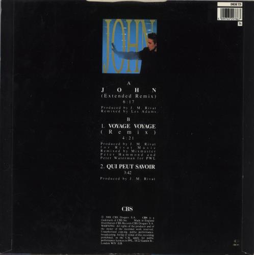 Desireless John 12" vinyl single (12 inch record / Maxi-single) UK DES12JO63658