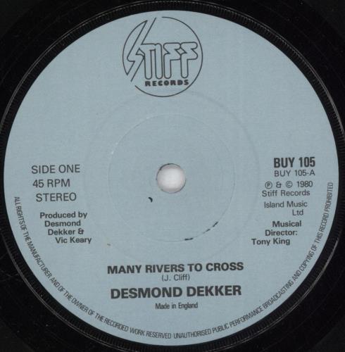 Desmond Dekker Many Rivers To Cross 7" vinyl single (7 inch record / 45) UK DDK07MA646396