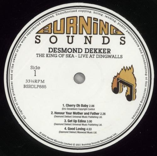 Desmond Dekker The King Of Ska - Live At Dingwalls - 180gm 2-LP vinyl record set (Double LP Album) UK DDK2LTH875884