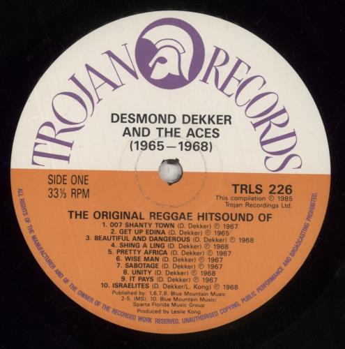 Desmond Dekker The Original Reggae Hitsound Of Desmond Dekker & The Aces vinyl LP album (LP record) UK DDKLPTH515779