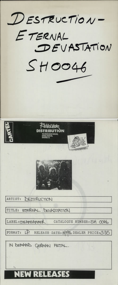 Destruction Eternal Devastation - Test Pressing vinyl LP album (LP record) UK D47LPET601253