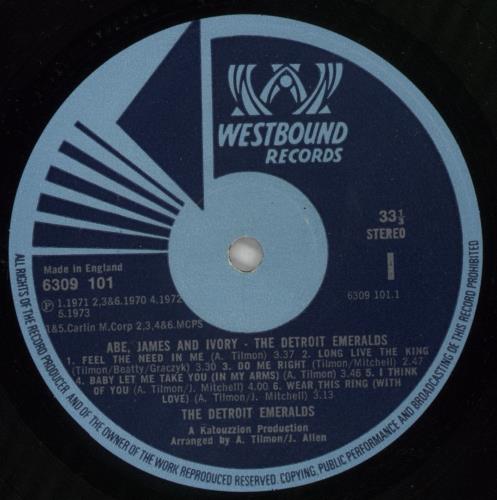 Detroit Emeralds Abe, James And Ivory vinyl LP album (LP record) UK D/ELPAB573893