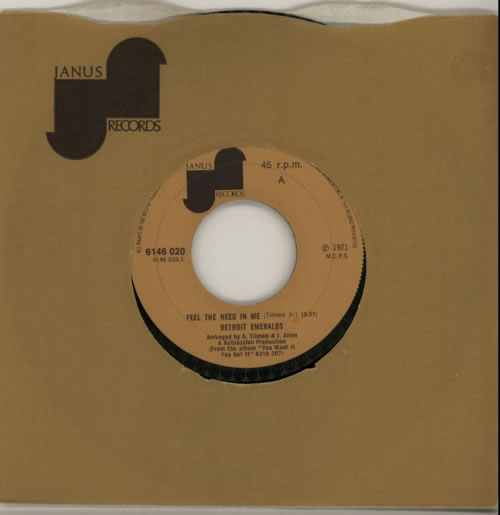 Detroit Emeralds Feel The Need In Me - Wide 7" vinyl single (7 inch record / 45) UK D/E07FE619705