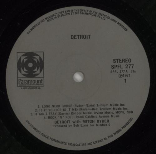 Detroit Detroit vinyl LP album (LP record) UK OITLPDE486009