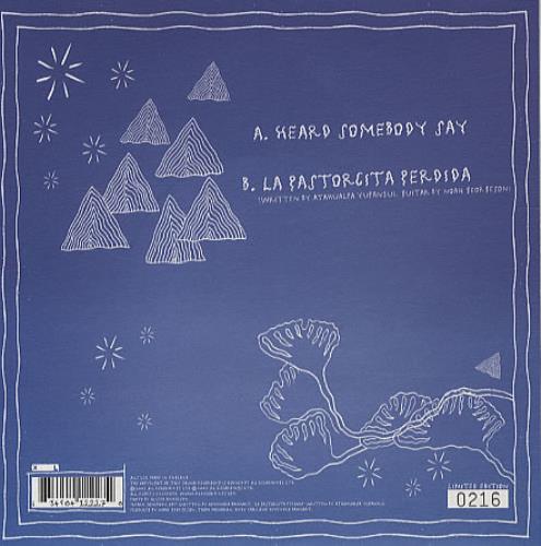 Devendra Banhart Heard Somebody Say 7" vinyl single (7 inch record / 45) UK DBH07HE342460