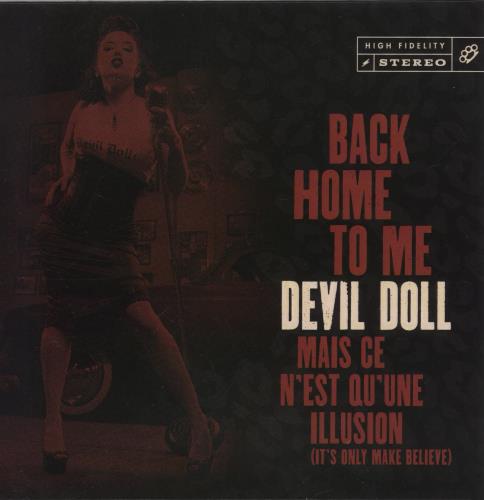 Devil Doll Back Home To Me - Clear W/ Red Splatter Vinyl 7" vinyl single (7 inch record / 45) US -PY07BA886065