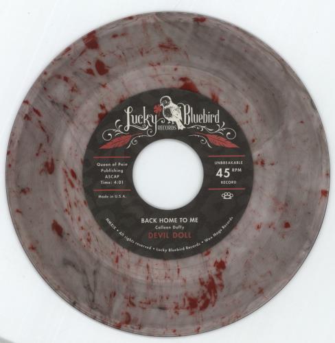 Devil Doll Back Home To Me - Clear W/ Red Splatter Vinyl 7" vinyl single (7 inch record / 45) US -PY07BA886065