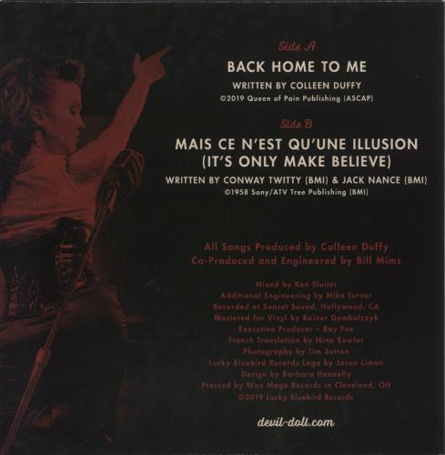 Devil Doll Back Home To Me - Clear W/ Red Splatter Vinyl 7" vinyl single (7 inch record / 45) US -PY07BA886065