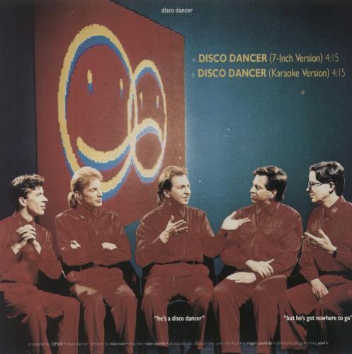 Devo Disco Dancer 7" vinyl single (7 inch record / 45) US DVO07DI858083
