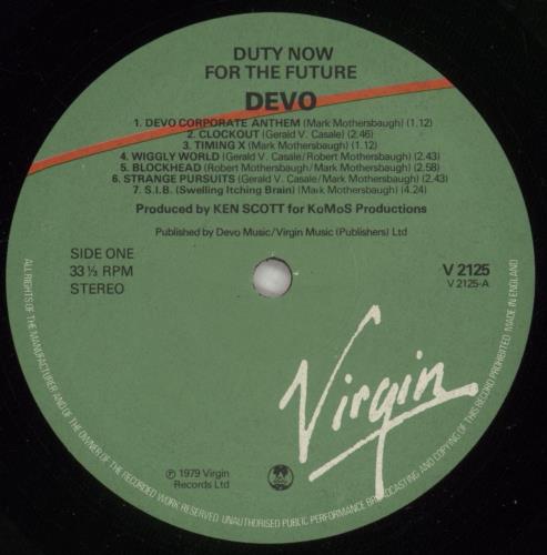 Devo Duty Now For The Future vinyl LP album (LP record) UK DVOLPDU571173