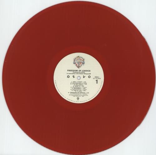 Devo Freedom Of Choice - Red Vinyl vinyl LP album (LP record) US DVOLPFR494229