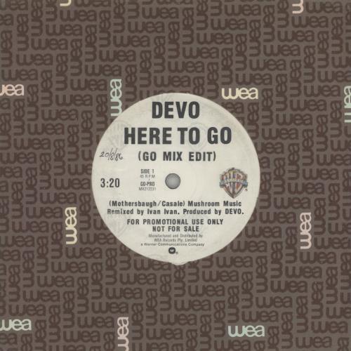 Devo Here To Go 7" vinyl single (7 inch record / 45) Australian DVO07HE858085