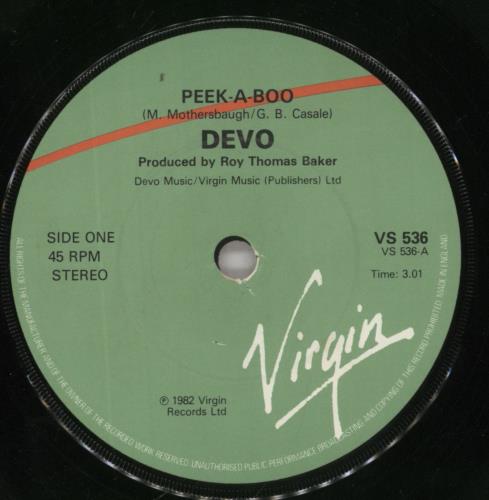 Devo Peek-A-Boo 7" vinyl single (7 inch record / 45) UK DVO07PE703310