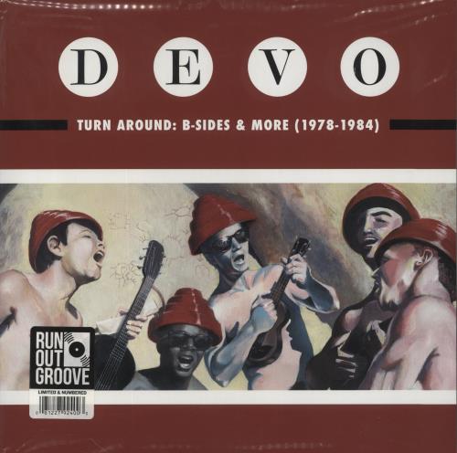 Devo Turn Around: B-Sides & More [1978-1984] - Red with White & Black Marble Vinyl vinyl LP album (LP record) US DVOLPTU859944