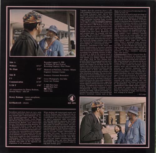 Dewey Redman Red And Black In Willisau vinyl LP album (LP record) Italian I8-LPRE707450