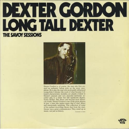 Dexter Gordon Long Tall Dexter 2-LP vinyl record set (Double LP Album) Italian DD92LLO403138